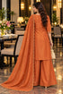 Peach Silk Blend with Inner Embroidered Straight Kurta & Pant With Dupatta