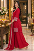 Red Silk Blend with Inner Embroidered Straight Kurta & Pant With Dupatta