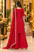 Red Silk Blend with Inner Embroidered Straight Kurta & Pant With Dupatta