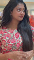 Cream Pure cotton Jaipuri Printed Short Top