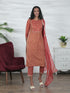 Pure Cotton Jaipuri Printed & Hand Work Kurta Set With Dupatta