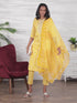 Pure Cambric Cotton Jaipuri Printed & Embroidered Kurta Set With Dupatta