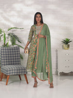 Load and play video in Gallery viewer, Pure Cotton Embroidered Kurta Set With Dupatta