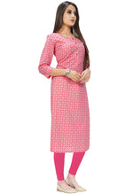 Load image into Gallery viewer, Pink Pure Cotton Jaipuri Printed Kurti
