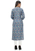 Blue Pure Cotton Jaipuri Printed Kurti