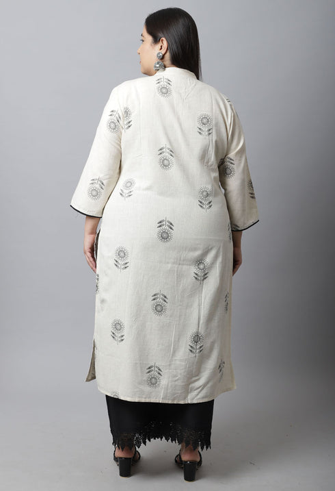 Cotton Jaipuri Printed Plus Size Kurti
