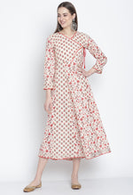 Load image into Gallery viewer, Off-White  Pure Cambric Cotton  Printed Kurti