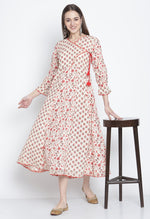 Load image into Gallery viewer, Off-White  Pure Cambric Cotton  Printed Kurti
