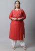 Rayon Viscous Embroidered Plus Size Kurti