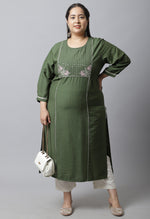Load image into Gallery viewer, Pure Cambric Cotton Embroidered Plus Size Kurti
