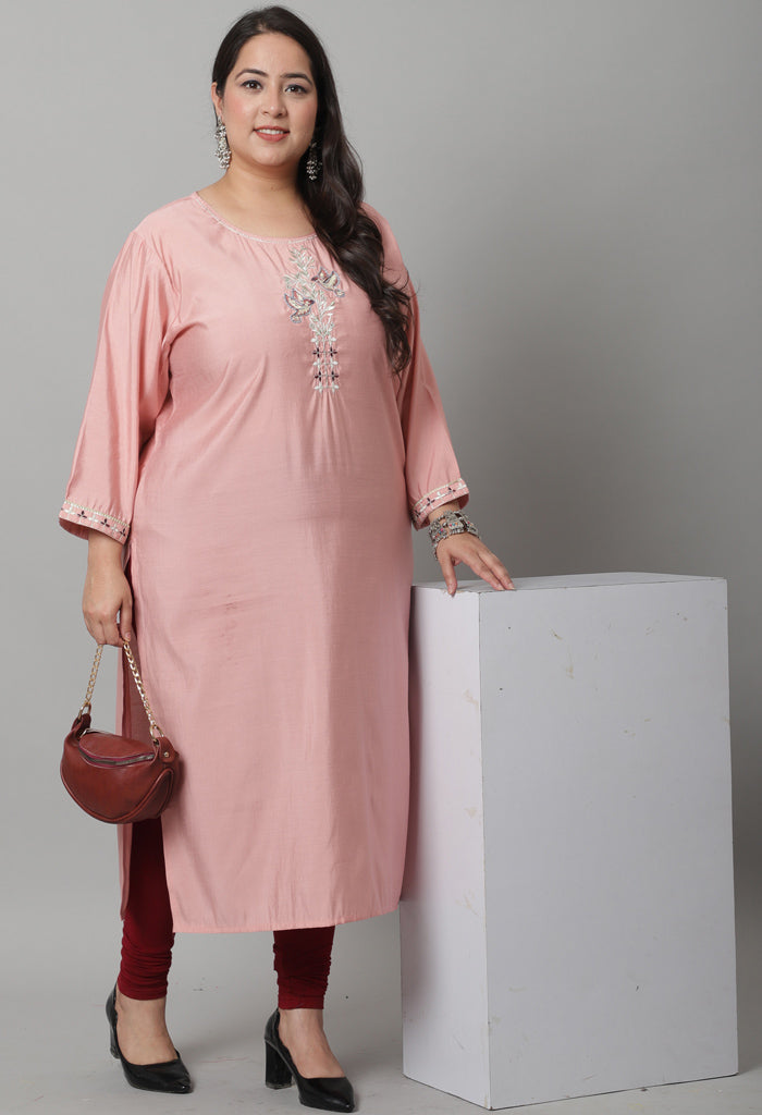 Buy Peach Pink Kurta with Ijaar Set by Designer NIDHI THOLIA Online at  Ogaan.com