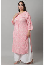 Load image into Gallery viewer, Pure Cambric Cotton Jaipuri Printed &amp; Embroidered Kurti
