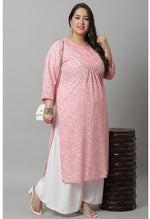 Load image into Gallery viewer, Pure Cambric Cotton Jaipuri Printed &amp; Embroidered Kurti
