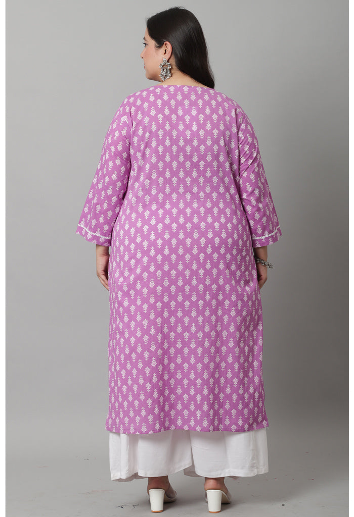 Pure Cambric Cotton Jaipuri Printed Kurti