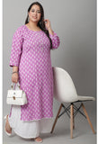 Pure Cambric Cotton Jaipuri Printed Kurti