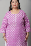 Pure Cambric Cotton Jaipuri Printed Kurti