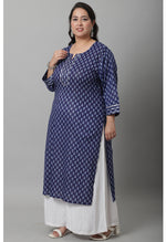 Load image into Gallery viewer, Pure Cotton with Zari Weaving Jaipuri Printed Kurti
