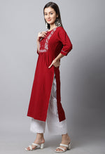 Load image into Gallery viewer, Pure Cambric Cotton Embroidered Kurti

