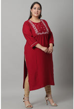 Load image into Gallery viewer, Pure Cambric Cotton Embroidered Kurti