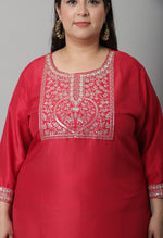 Load image into Gallery viewer, Cotton Silk Heavy Embroidery Kurti
