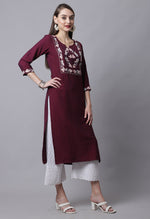 Load image into Gallery viewer, Pure Cambric Cotton Heavy Embroidered Kurti