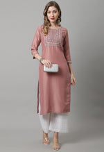 Load image into Gallery viewer, Silk Heavy Embroidered Kurti