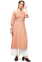 Beige Cotton Jaipuri Printed Kurti - Rajnandini