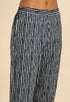 Navy Blue & White Pure Cotton Regular Fit Trouser Pant