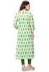 Pista Green Pure Cambric Cotton Jaipuri Printed Kurti
