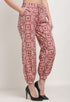 Pink & Maroon Pure Cotton Geometric Opaque Harem Pant