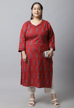 Load image into Gallery viewer, Pure Cambric Cotton Jaipuri Printed Plus Size Kurti