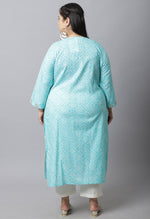 Load image into Gallery viewer, Pure Cambric Cotton Jaipuri Bandhani Printed Plus Size Kurti
