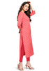 Red Pure Cambric Cotton Jaipuri Printed Kurti