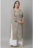 Pure Cambric Cotton Kalamkari Floral Print Kurti