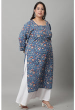 Load image into Gallery viewer, Pure Cambric Cotton Kalamkari Floral Print Kurti
