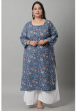 Pure Cambric Cotton Kalamkari Floral Print Kurti