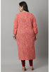 Pure Cambric Cotton Kalamkari Floral Print Kurti
