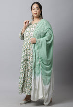 Load image into Gallery viewer, Pure Cambric Cotton Embroidered Plus Size Kurta Set With Dupatta
