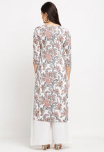Load image into Gallery viewer, White And Red Pure Cambric Cotton Jaipuri Printed Kurti
