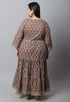 Pure Cambric Cotton Jaipuri Floral Printed Plus Size Kurti