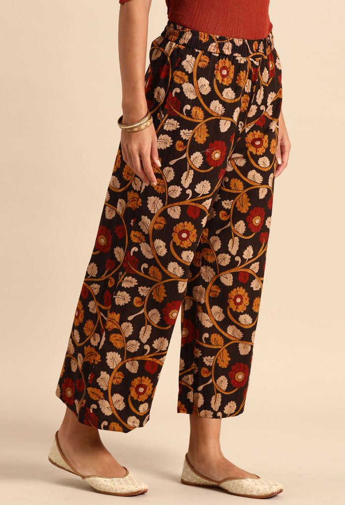Multicolored Pure Cotton Floral Printed Palazzo Pant