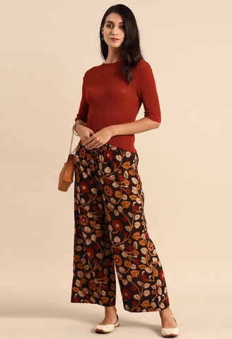 Multicolored Pure Cotton Floral Printed Palazzo Pant