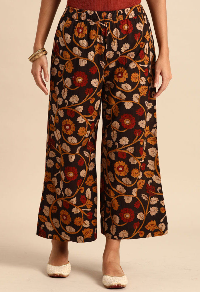 Multicolored Pure Cotton Floral Printed Palazzo Pant