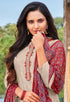 Beige Cotton Silk Embroidered Salwar Suit Material - Rajnandini
