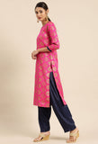 Magenta Silk Blend Jaccquard Woven Salwar Suit Material