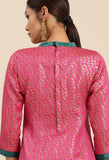 Magenta Silk Blend Jaccquard Woven Salwar Suit Material