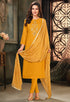Mustard Modal Silk Embroidered Salwar Suit Material