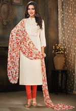Load image into Gallery viewer, White Modal Silk Embroidered Salwar Suit Material