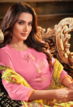 Load image into Gallery viewer, Pink Modal Silk Plain Salwar Suit Material
