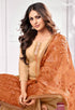 Beige Pure Jam Cotton Embroidered Salwar Suit Material
